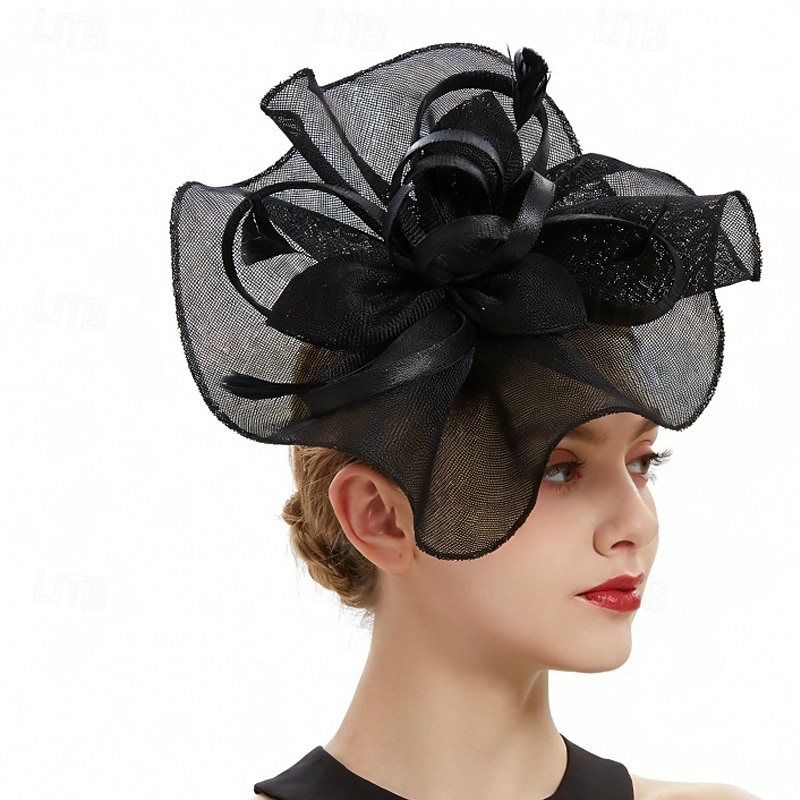 fascinators Linfrø Fjær Bryllup Bursdag Elegant Årgang søt stil Med Fjær Hodeplagg Hodeplagg 2026 - $28.99 –P8