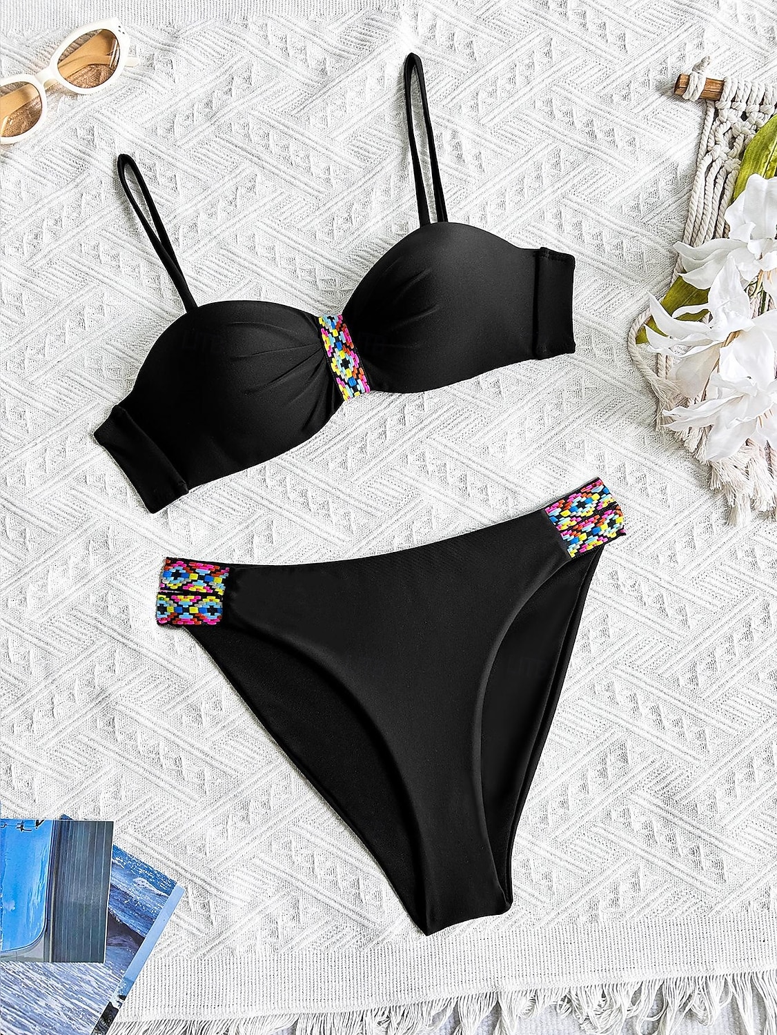 Per donna Costumi da bagno Bikini Due pezzi Birichino Costume da bagno Snello Senza schiena Vacanza Abbigliamento da Spiaggia Tinta unica Scollo a V Senza Maniche Costumi da bagno del 2026 a $31.99 –P3