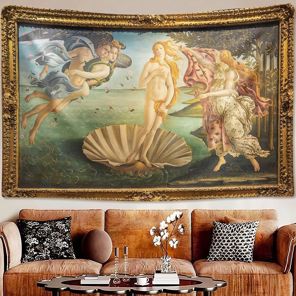 Renaissance Greek Mythology Sea Nymphs and Cupid Oil Painting Aesthetic ...