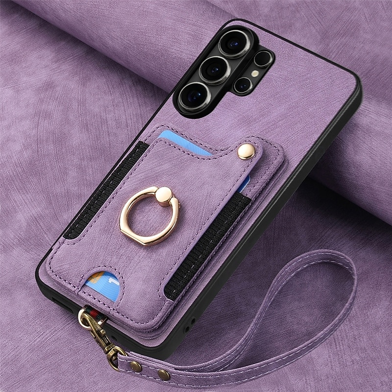 Phone Case For Samsung Galaxy S26 S25 Edge S24 S23 FE S22 Plus  Ultra A56 A36 A26 A16 A06 Wallet Case with Wrist Strap Shockproof TPU PU Leather 2026 - $17.99 –P21