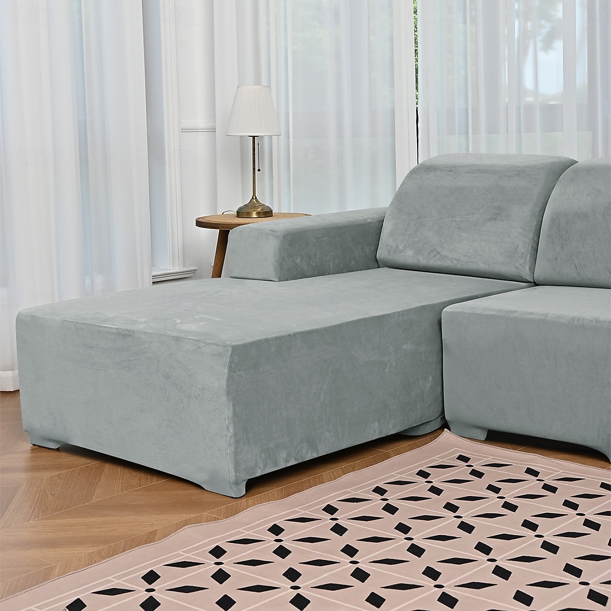 Capas elásticas para sofás de 1, 2, 3 e 4 lugares, capa para sofá modular em formato de L, capa protetora para sofá chaise longue, protetor de móveis para sala de estar. de 2026 por $24.99 –P7