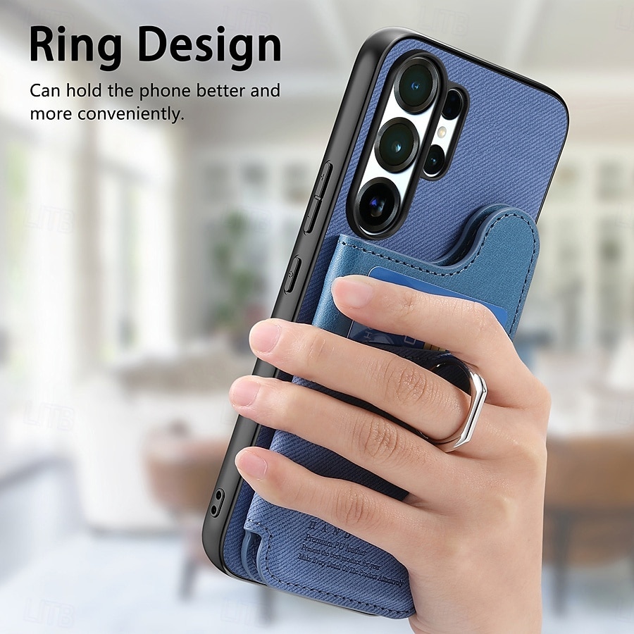 Phone Case For Samsung Galaxy S26 S26 Plus S26 Ultra Back Cover with Stand Holder Ring Holder Ring Buckle Retro TPU PU Leather 2026 - $17.99 –P10