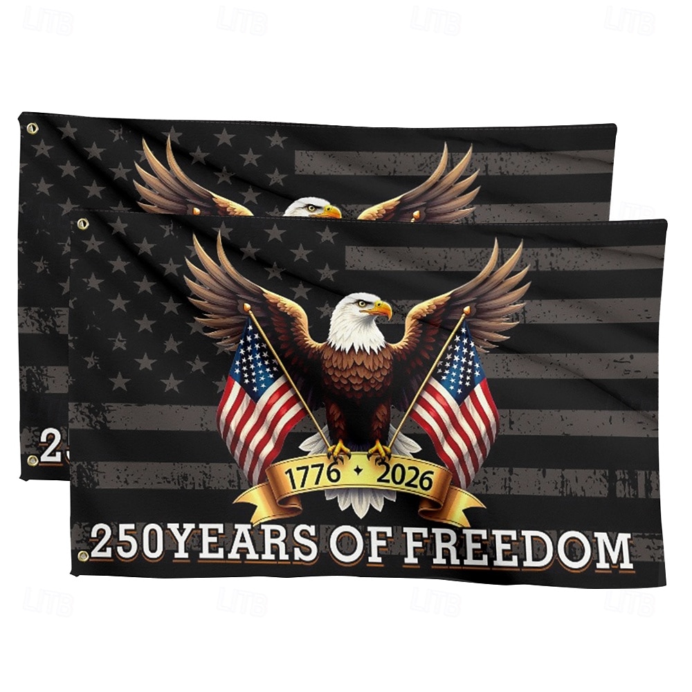Bandera conmemorativa del 250.º aniversario de Estados Unidos (2 unidades, 1776-2026), ideal para exteriores, ideal para decoración de jardín, patio o casa. 2026 - $29.99 –P1