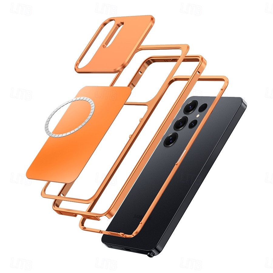 telefone Capinha Para Samsung Galaxy S26 Ultra Capa traseira Caso de Adsorção Magnética Proteção de corpo inteiro Antichoque Retro Metal de 2026 por $26.99 –P2