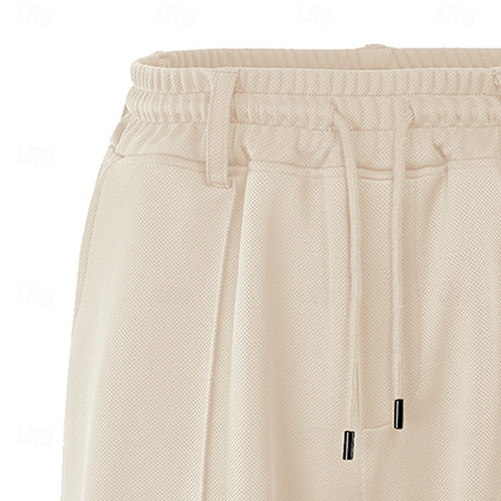 Voor heren Wafel korte broek Korte broek Casual korte broek Gestructureerde shorts Zak Elastische taille Effen Comfort Ademend Knielengte Casual Buiten Strand Vakantie Modieus Zwart Bruin Inelastisch 2026 - $22.99 –P6