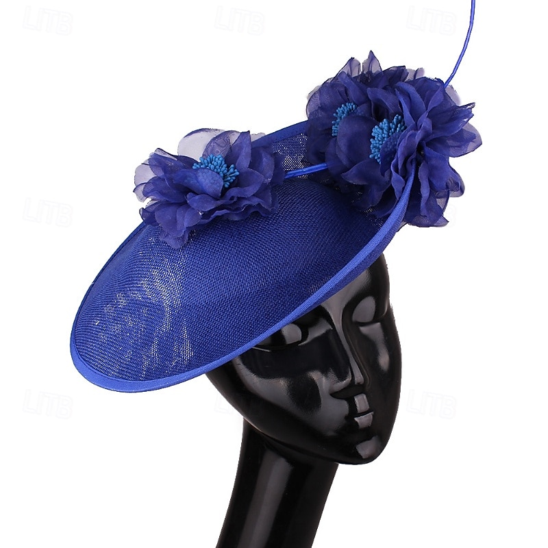 Fascinators Tejido Boda Cumpleaños Elegante Retro Con Flor Tul Celada Sombreros 2026 - $28.99 –P3