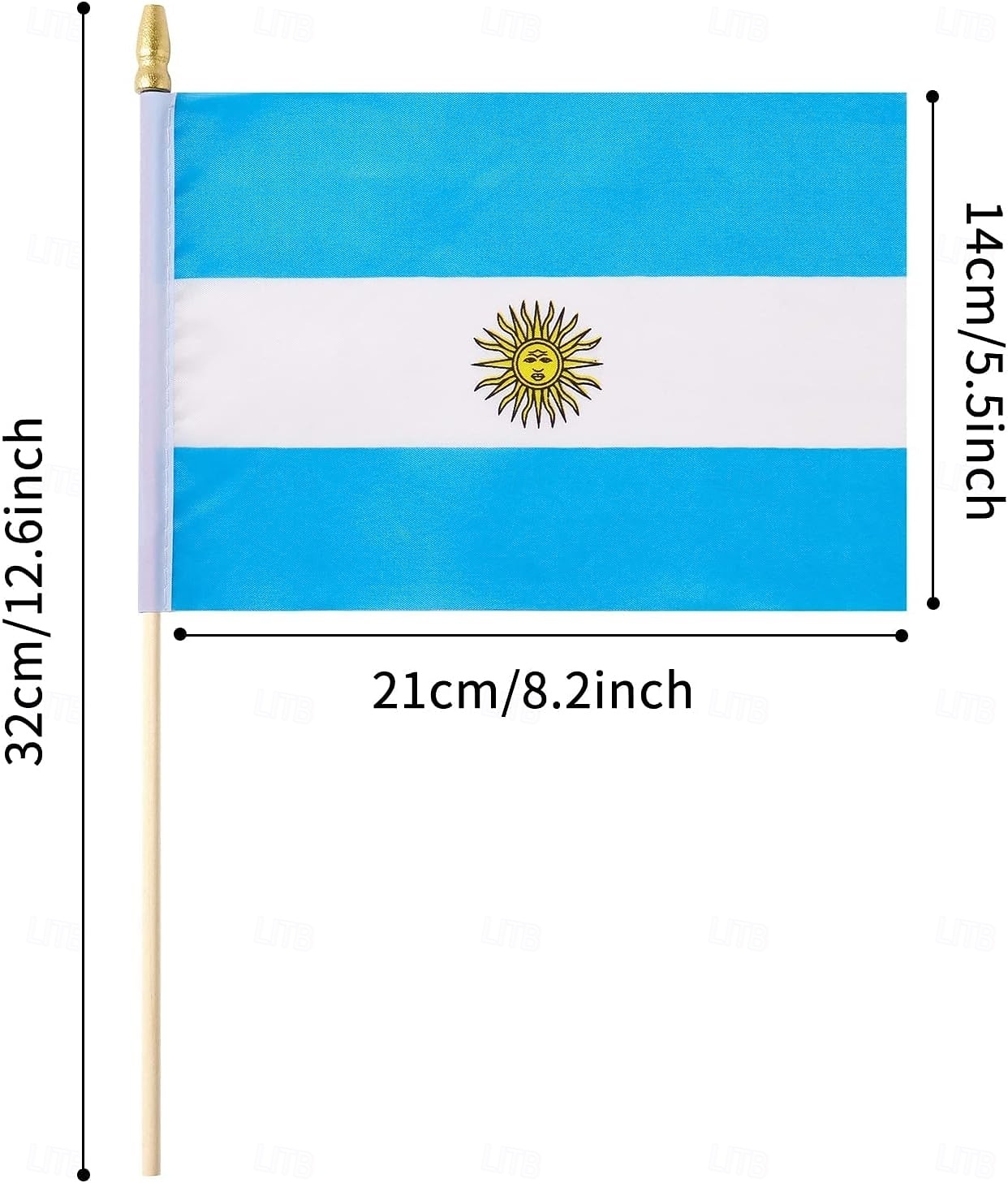 Pachet de 25 de steaguri mici din Argentina, mini steaguri argentiniene portabile, pe băț, 5x8 inch, pentru meciul Cupei Mondiale de fotbal, evenimente sportive, decorațiuni de petrecere, aclamații 2026 - $16.99 –P2