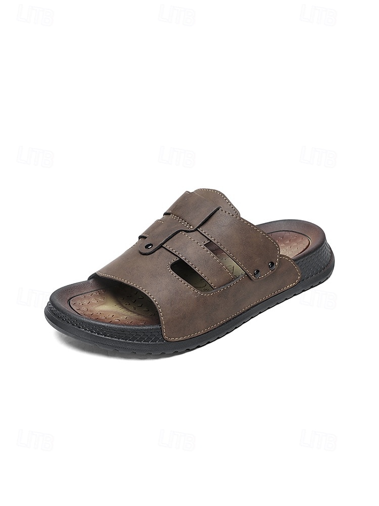 2026年 メンズのクラシックスライドサンダル。柔らかくて丈夫、快適なアイランド＆クルーズシューズ。旅行、リゾート、カジュアルな夏のアクティビティに最適です。  コレクション – $29.99 –P5