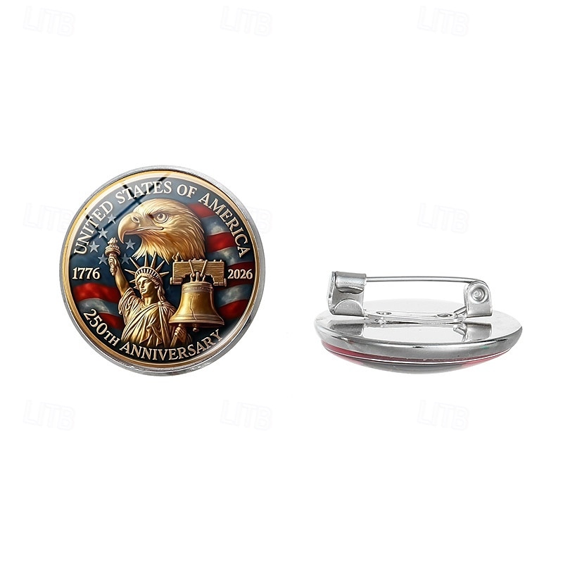10 db-os amerikai 250. évfordulós bross kitűző, évfordulós hajtóka kitűző, 1776-2026 július negyedik függetlenségi napja, hazafias kiegészítők férfiaknak és nőknek 2026 - $16.99 –P7