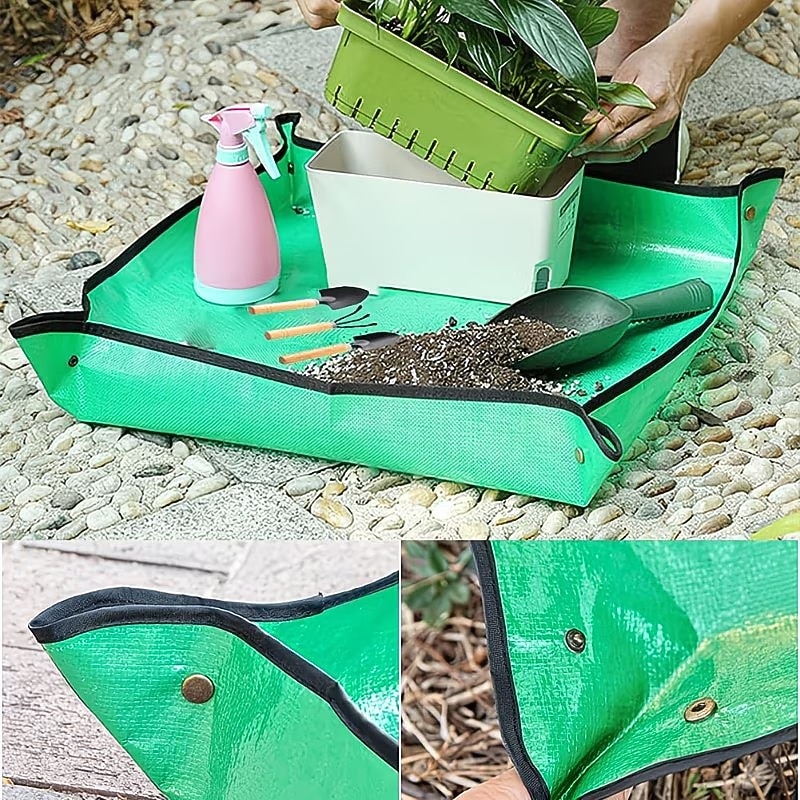 6pcs Heavy-Duty Waterproof Folding Garden Mat with 3 Thickened Plant Care Cloths & 3 Foldable Mats, Suitable for Indoor/Outdoor Use, Gardening, Repotting, Bonsai, Space-Saving Durable Design 2026 - $20.99 –P4