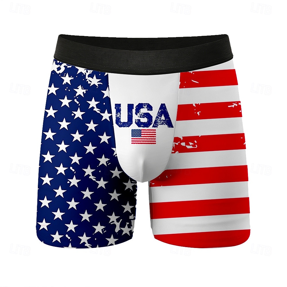 Per uomo 4 luglio, 250° anniversario degli Stati Uniti Bandiera degli Stati Uniti Boxer elasticizzati Costume nuoto a pantaloncino Pantaloncini da bagno boxer Patriotico Casuale Casa Vacanza al Mare del 2026 a $16.99 –P1