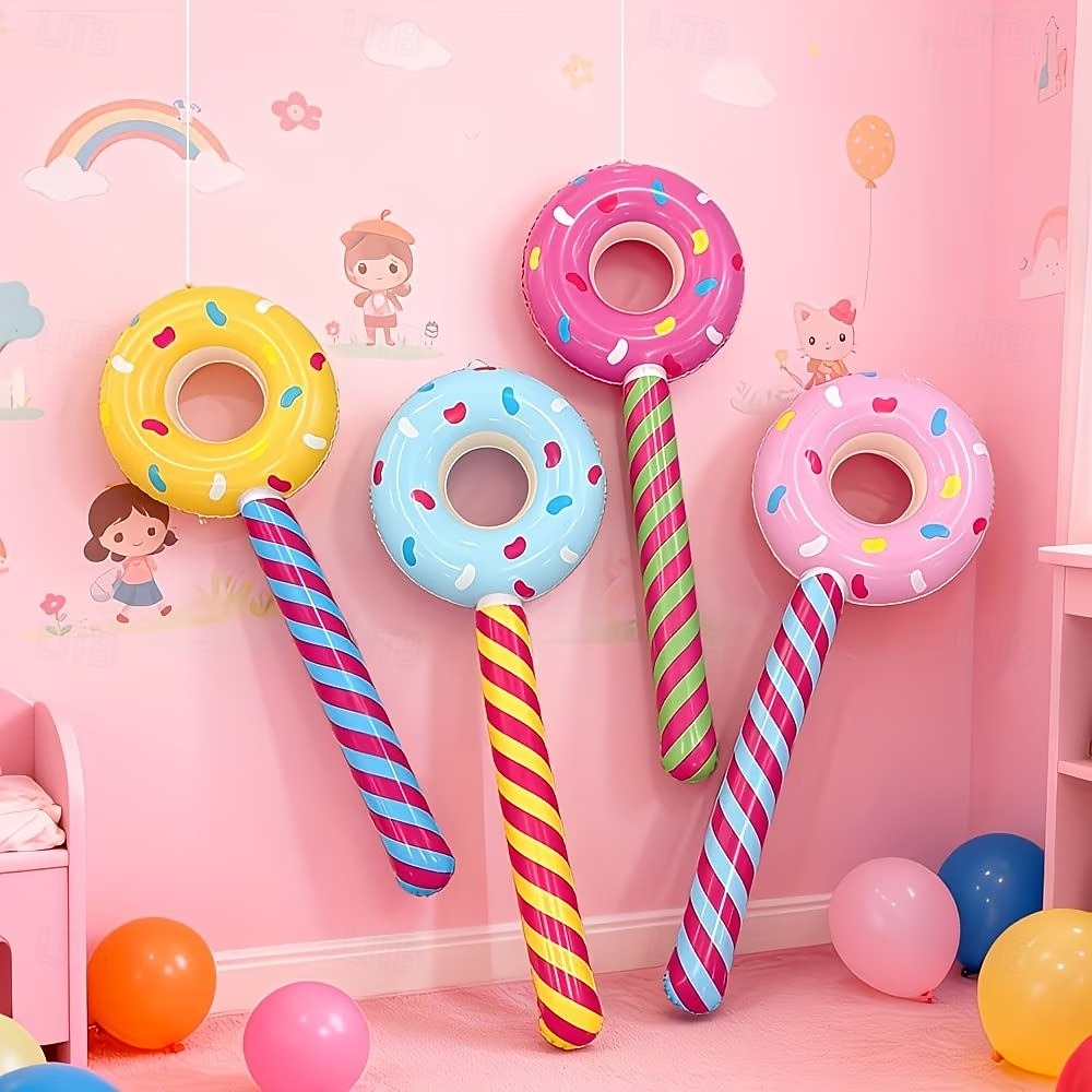 6pcs Inflatable Lollipops in Random Colors, Inflatable Donut Candy, Birthday Party Decorations, Novelty Toys 2026 - $21.99 –P1
