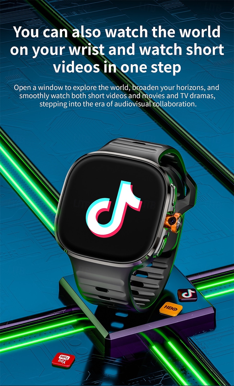 LOKMAT APPLLP 6 MAX Smart Watch 2.16 inch 4G LTE Cellular Smartwatch Phone Pedometer Call Reminder Sleep Tracker Compatible with Android iOS Unisex GPS Hands-Free Calls Media Control IPX-4 48mm Watch 2026 - $213.09 –P9