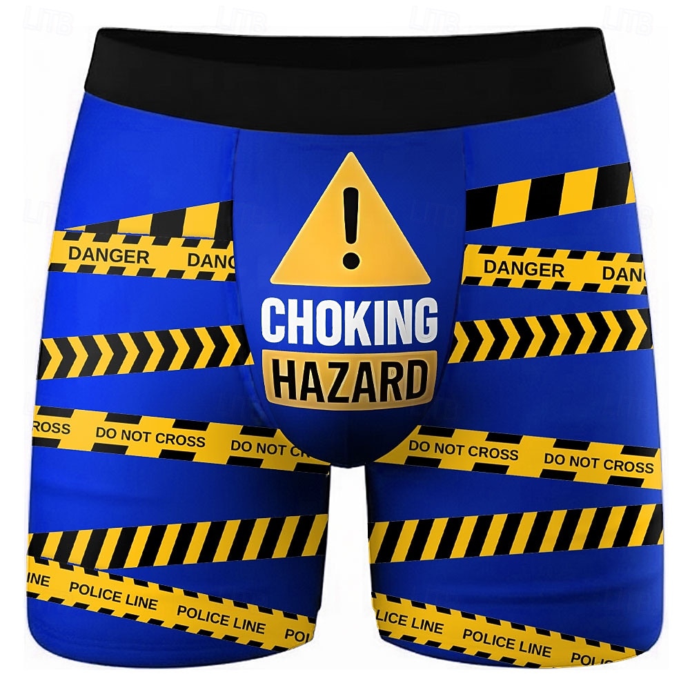 Муж. С надписью Забавный сленг Эластичные боксерские трусы Плавки Боксерские шорты для плавания Веселая Повседневные Дом Пляжный отдых Эластичный пояс Влагоотводящий материал Дышащее нижнее белье 2026 - $16.99 –P3