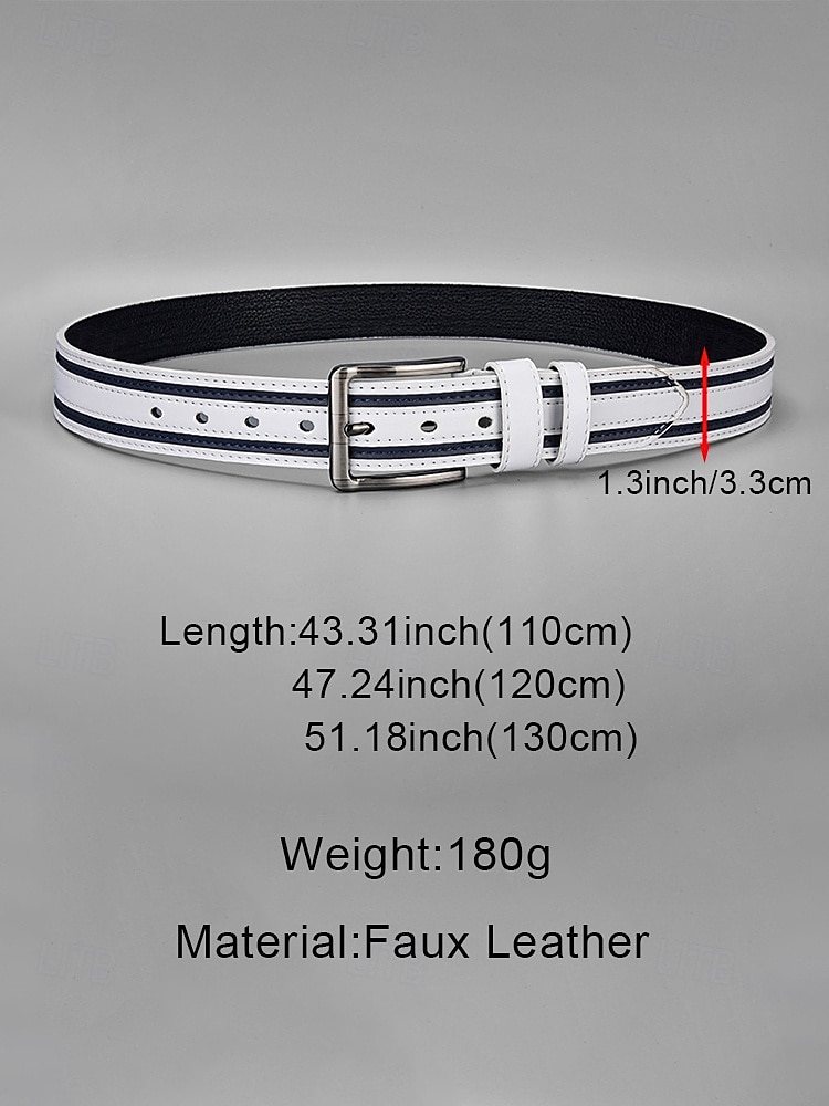 Kunstleren herenriem – verkrijgbaar in meerdere kleuren, verstelbare maten, stijlvol design, perfect voor bruiloften, feesten, casual vakanties en golftraining. 2026 - $11.99 –P12