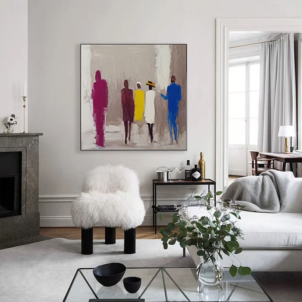 Hand Painted firgure Oil Paintings People Walking On The Street Painting 100% Hand Painted Oil Painting On Canvas Classic Wall Art For Living Room Decor 2026 - $91.99 –P5