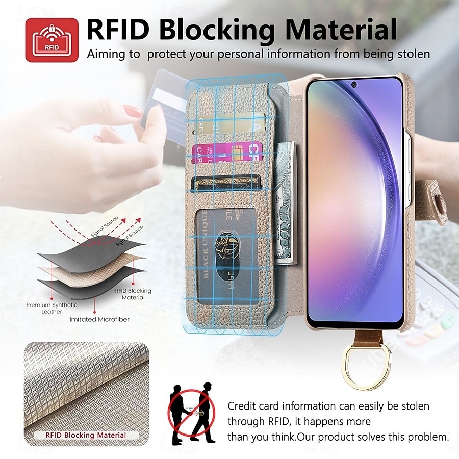Phone Case For Samsung Galaxy S26 S26 Plus S26 Ultra Wallet Case Flip Cover Zipper with Wrist Strap Kickstand Retro TPU PU Leather 2026 - $18.99 –P10