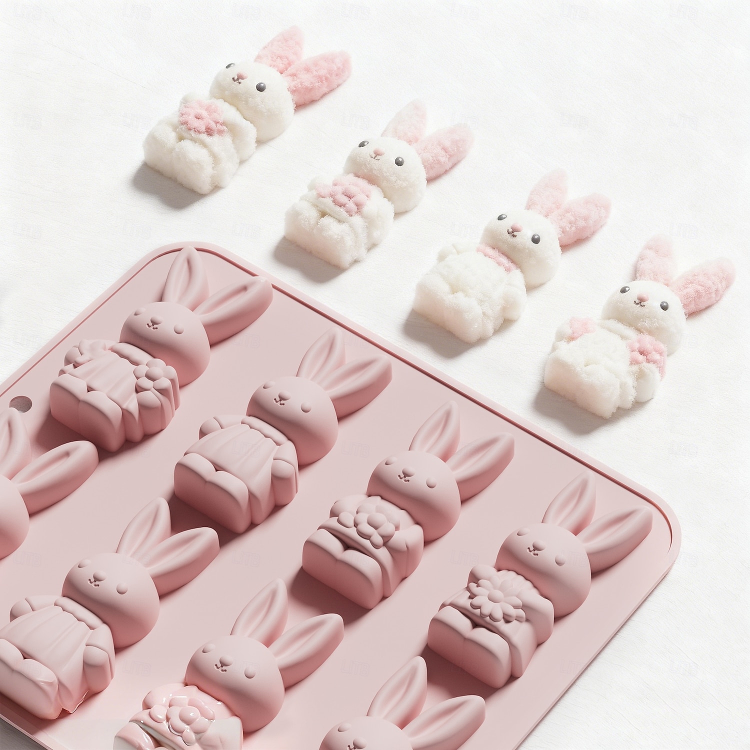 Easter Bunny Silicone Molds, 3D Bunny Chocolate Mold Easter Rabbit Mould, Suitable for Making Easter Treats, Baking, Cakes, Jellies, Ideal for Easter Party & Home DIY Crafts 2026 - $10.49 –P5