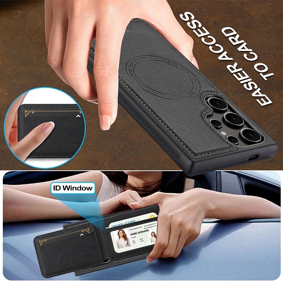 Phone Case For Samsung Galaxy S26 S26 Plus S26 Ultra Back Cover Magnetic Adsorption Wallet Case with Stand Holder Detachable Support Wireless Charging Retro PU Leather 2026 - $21.99 –P6