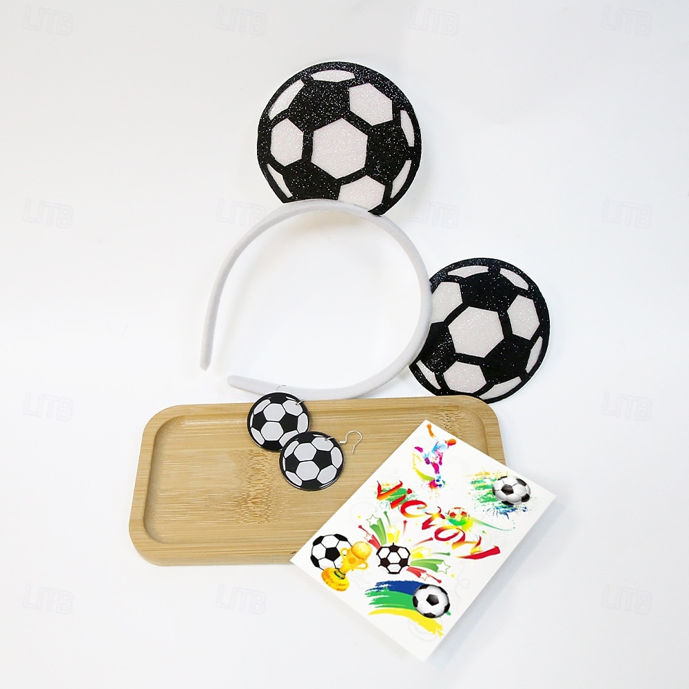 Kit para fanáticos del partido mundial de fútbol de verano de EE. UU., Canadá y México 2026, accesorios para porristas, diademas, aretes, tatuajes adhesivos y accesorios para porristas y apoyo 2026 - $9.99 –P9