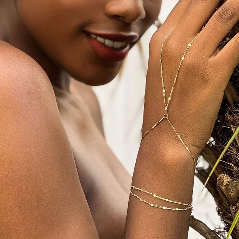 Layered Thick Chain Vintage Theme Fashion Alloy Bracelet Jewelry Silver / Gold For Daily Gift Holiday 2026 - $2.49 –P1