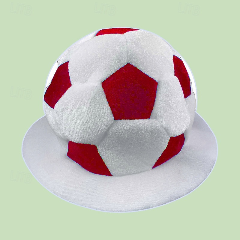 Pluche voetbalmuts voor fans van het WK voetbal, grappige voetbalpet, fanaccessoires voor wedstrijddagen en sportfeestjes, aanmoedigingsrekwisieten voor in het stadion. 2026 - $21.99 –P3