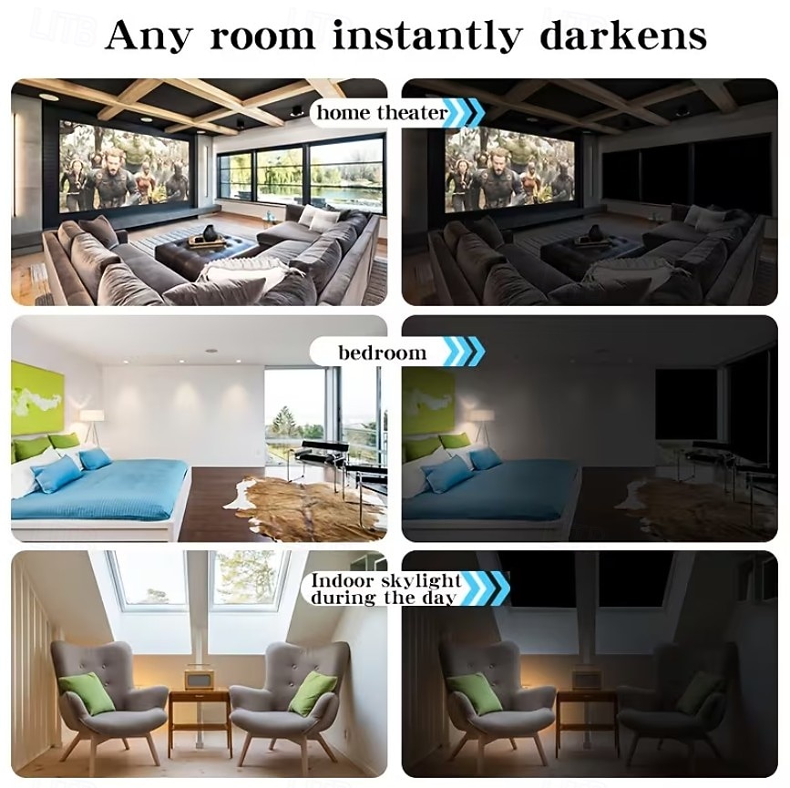 Blackout Curtain Sunshade Fabric Effectively Blocks Sunlight, Making It Ideal for Rooms by Dimming The Light. The Blackout Material Can Be Easily Applied to Windows Without The Need for Drilling 2026 - $18.99 –P5