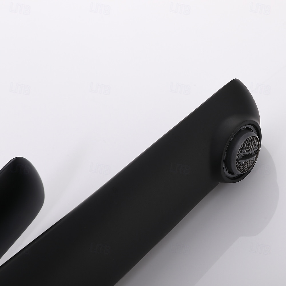 Классический однорычажный смеситель для раковины в ванной комнате с гальваническим покрытием, однорычажный, с одним отверстием, черного цвета. 2026 - ₩327234 –P15