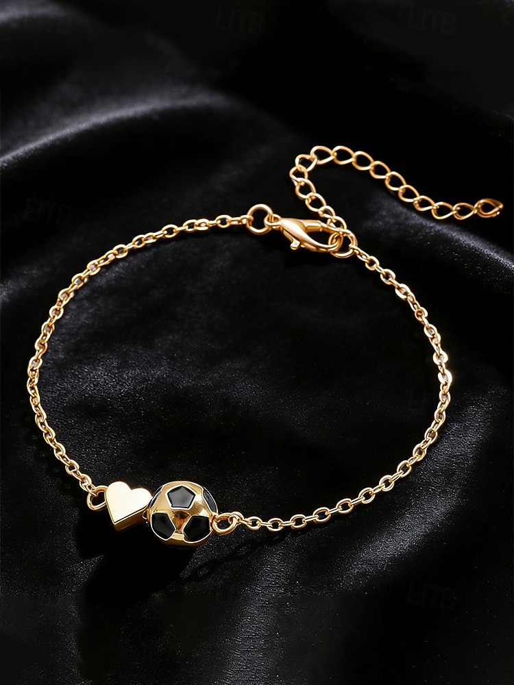 Women's Soccer Ball Pendant Necklace Bracelet Set Alloy Fan Jewelry in Multiple Ball Styles for Soccer Matches, Sports Fans, Casual Daily Wear & Travel Vacation 2026 - $9.99 –P14