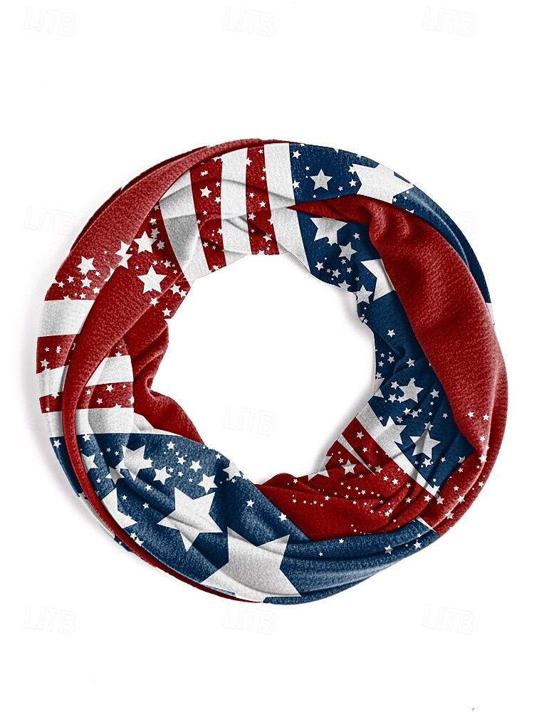 Patriotisk bohemsk lue for kvinner &halsmansjett, lett stretch polyester flermønstret USA-trykk sommerhodeplagg for USAs uavhengighetsdag, 4. juli, reise &festivaler 2026 - $11.99 –P9