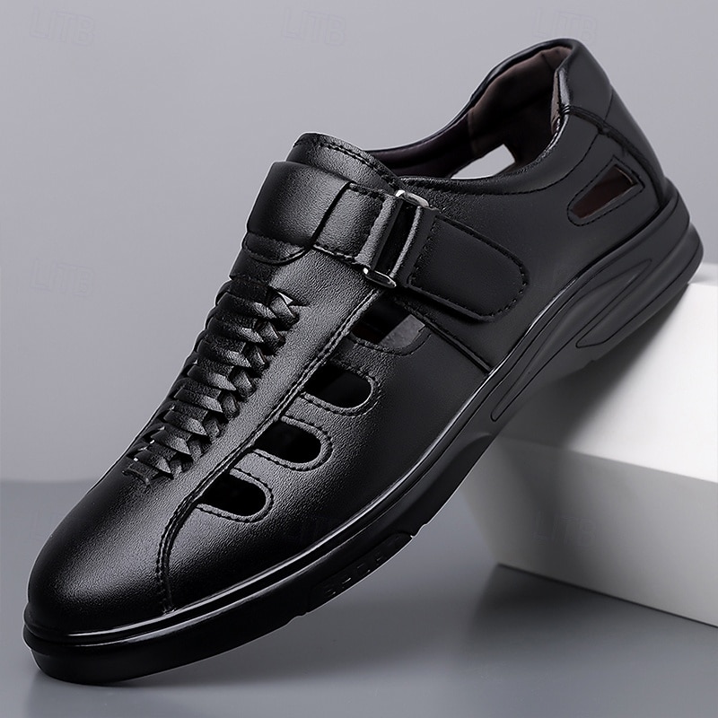 Sapatos casuais masculinos marrons com fivela e recortes, confortáveis para caminhada, ideais para uso diário, viagens, dirigir, escritório, looks casuais de negócios, fins de semana e estilo elegante. de 2026 por $42.99 –P2