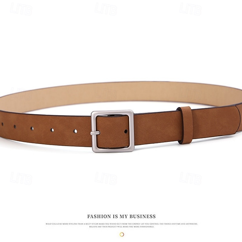 Γυναικεία Ζώνη πόρπης PU Συνθετικό δέρμα Μεταλλικό Bucke Γεωμετρικό Καθημερινό Καθημερινά Αργίες Μαύρο Καφέ Μπεζ Καφέ 2026 - $2.49 –P6