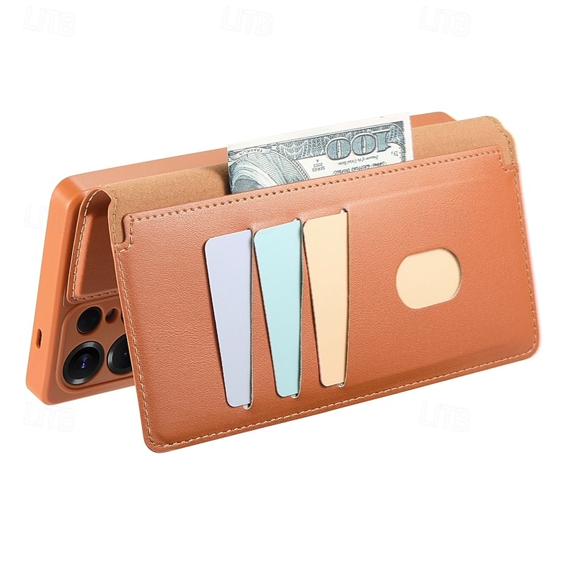 Phone Case For Samsung Galaxy S26 Ultra Plus S25 Ultra Plus S25 Edge S24 Plus Wallet Case with Stand Holder Full Body Protective Shockproof TPU PU Leather 2026 - $23.99 –P13