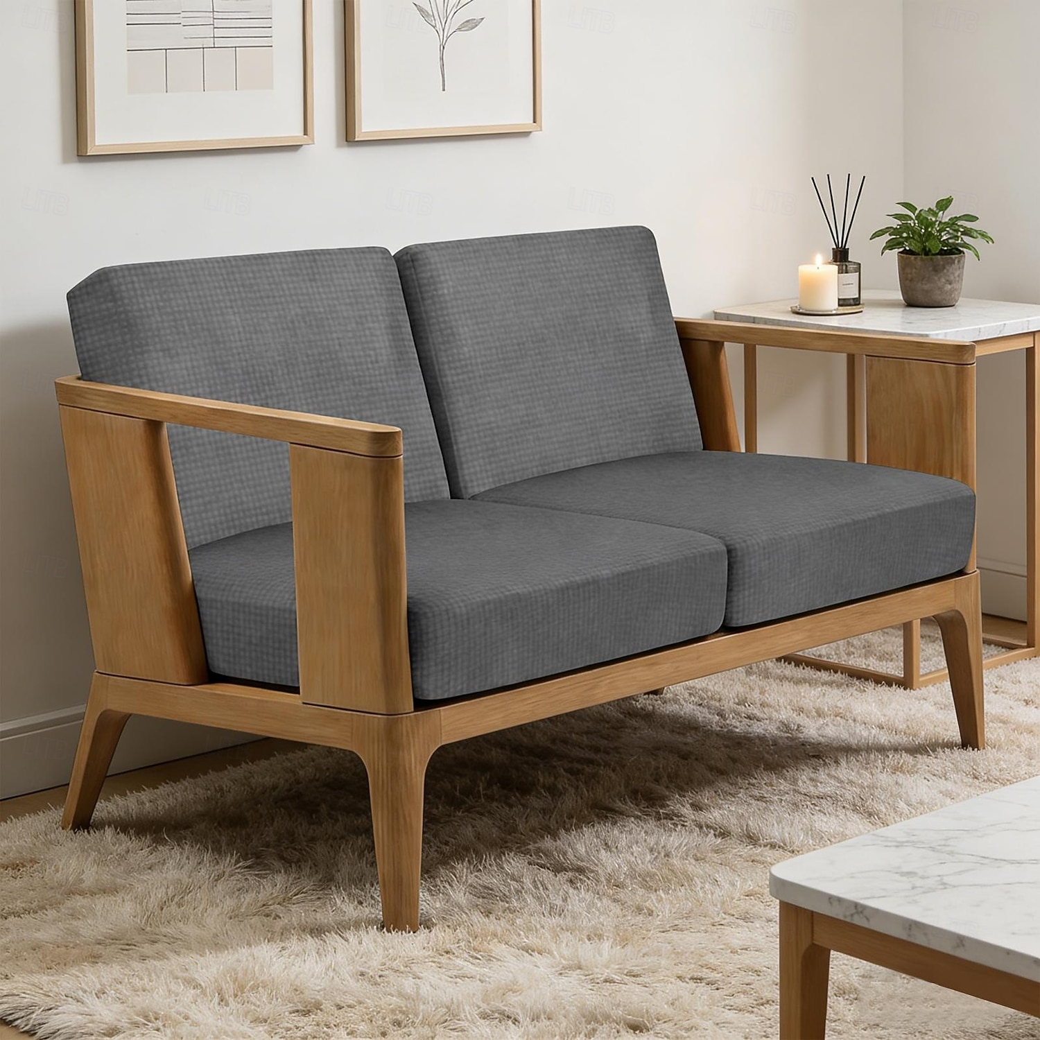 4 stuks stretch kussenhoezen voor buiten, 100% waterdicht, vervangende hoezen voor tuinbanken en -sofa's, wasbare en herbruikbare meubelbeschermers. 2026 - $45.99 –P10