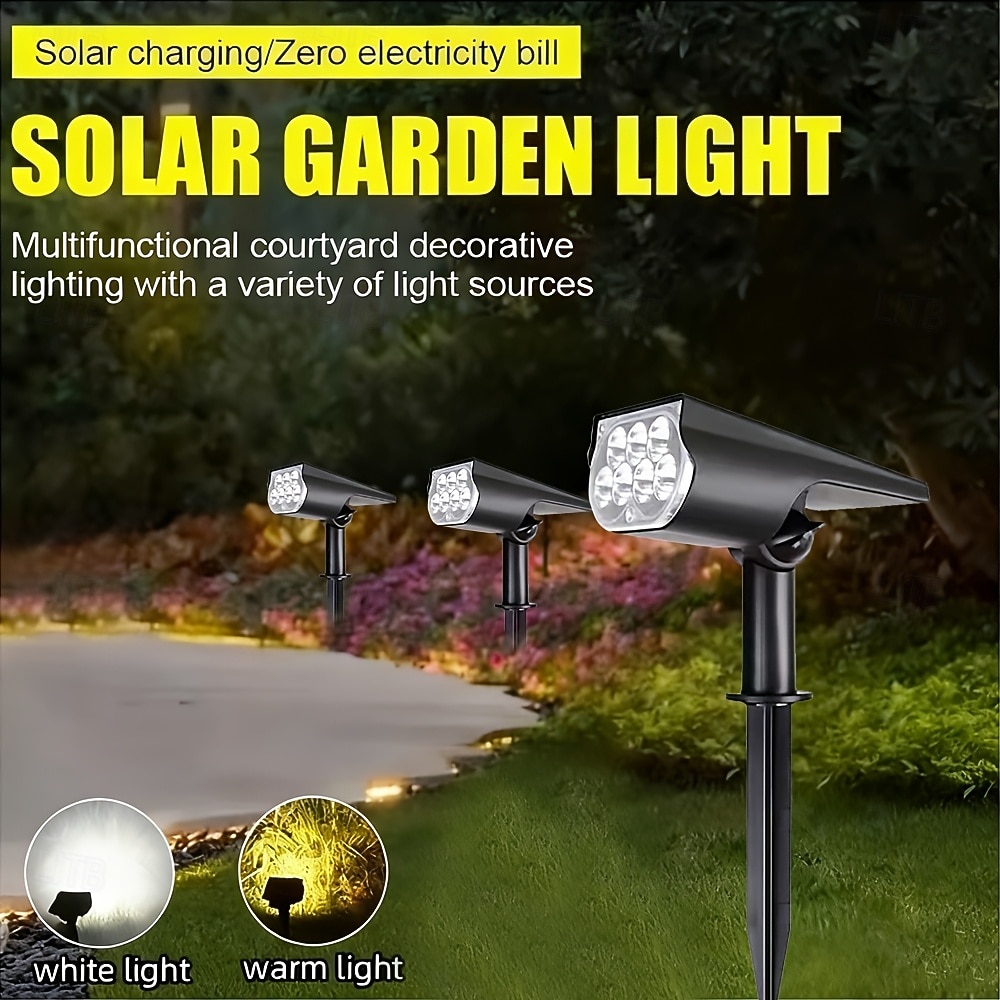 4 Pcs Outdoor Solar Spotlights, IP65 Waterproof, 7 LED Beads, Dusk-to-Dawn Sensor, Decorative LED Spotlight for Garden, Patio, Yard, Lawn, Pathway, Landscape Lighting 2026 - $39.99 –P2