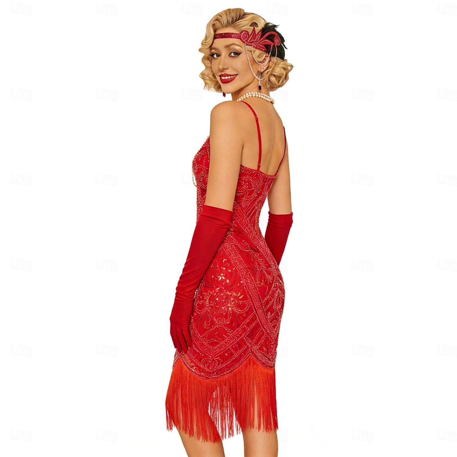 Conjunto Loucos anos 20 Anos 20 Retro Vintage Até os Joelhos Vestido melindroso Vestido Coquetel Sem Mangas O Grande Gatsby Menina melindrosa Paetês Franja Fantasia Mulheres Dia Das Bruxas Carnaval de 2026 por $42.99 –P4