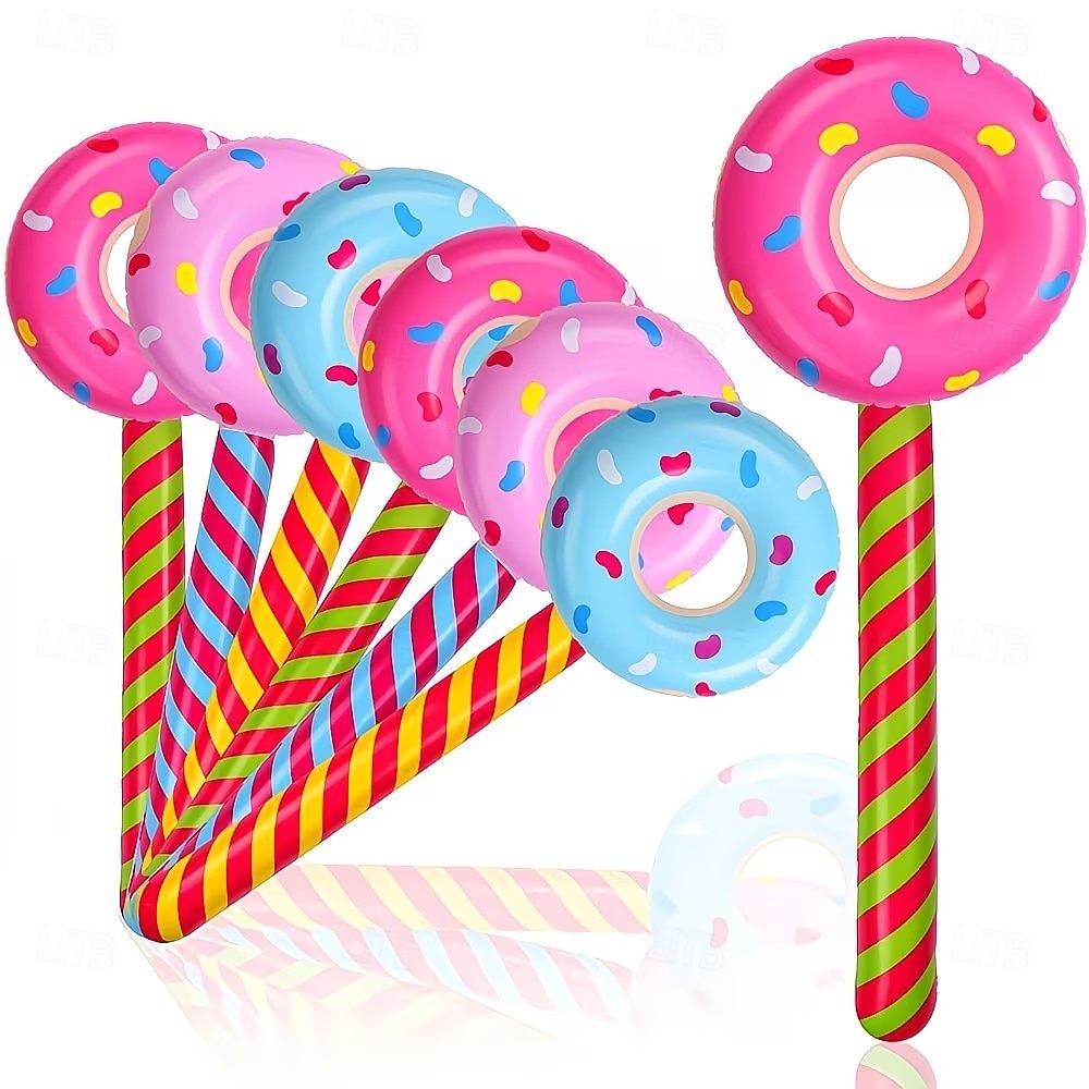 6pcs Inflatable Lollipops in Random Colors, Inflatable Donut Candy, Birthday Party Decorations, Novelty Toys 2026 - $21.99 –P4