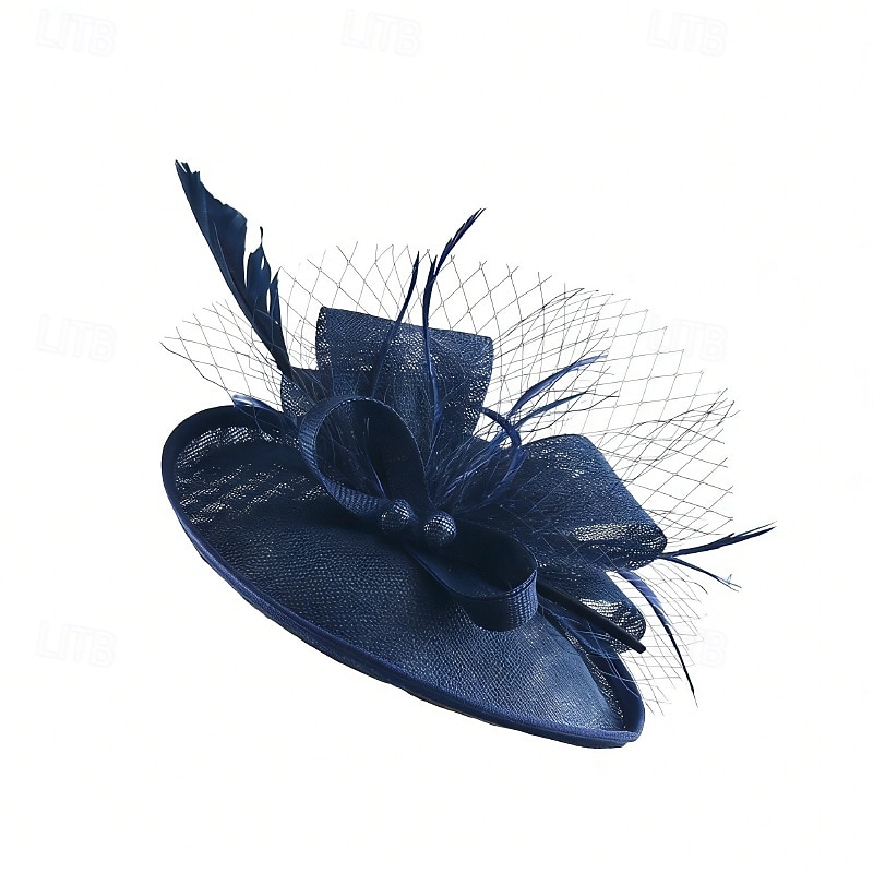 Fascinator Lino Matrimonio Compleanno Vintage Carino Retrò Con Piuma Copricapo Copricapo del 2026 a $17.49 –P14