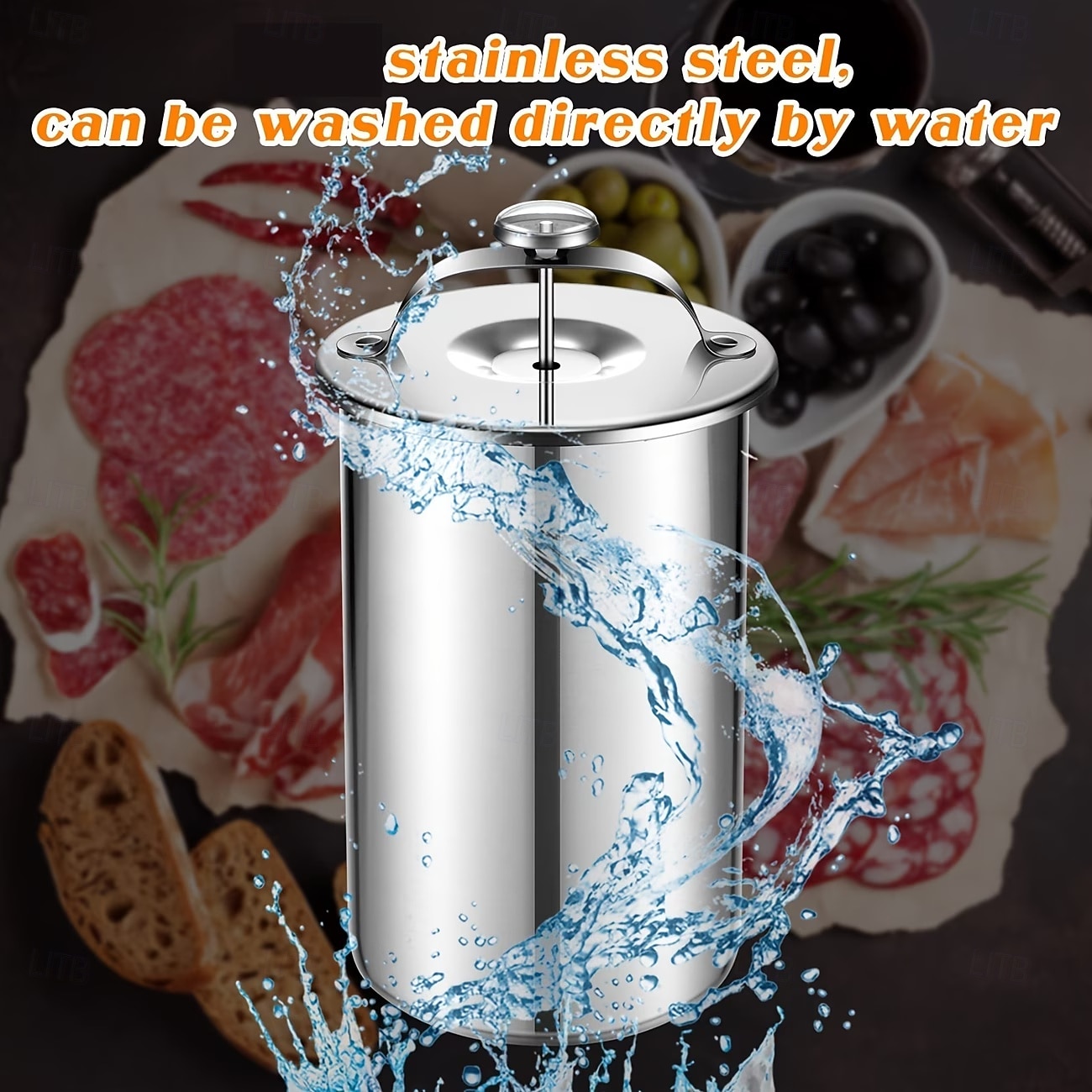 skinkpressform för att göra hemlagad köttpress, köttpresskokare i rostfritt stål, skinkpress med termometer, köttpress för lunch 2026 - $31.99 –P8