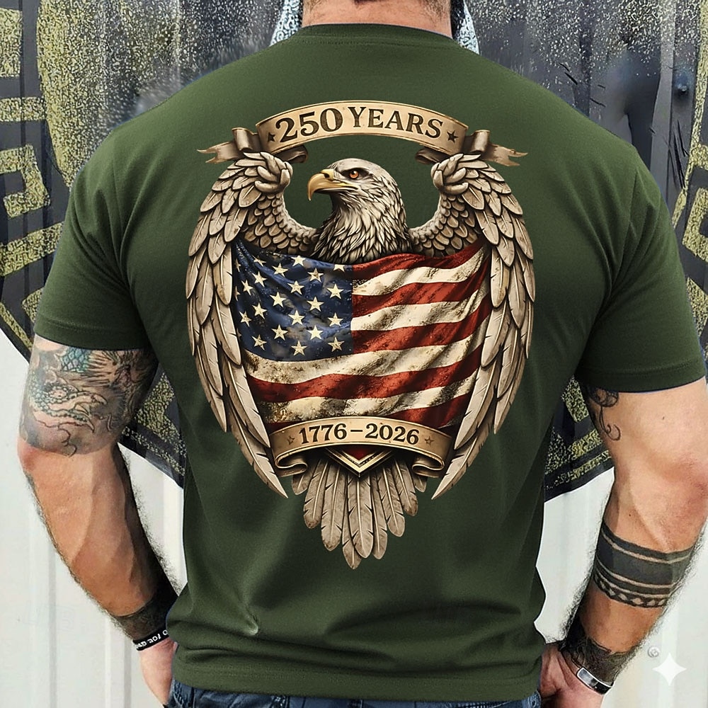 4th of July 2026 250th Memorial Day Men's Patriotic Patriot 3D Print US Flag Crew Neck Short Sleeve T-Shirt Daily Street 2026 - $21.99 –P3