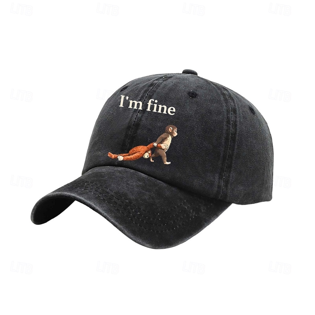 Bărbați Șapcă de baseball Negru Roz Îmbujorat Bumbac Peteci Șic Stradă Casual Zilnic În aer liber Haine de strada Animal Motto & Zicale Protecție Solară Cremă Cu Protecție Solară Respirabilitate 2026 - $6.99 –P3
