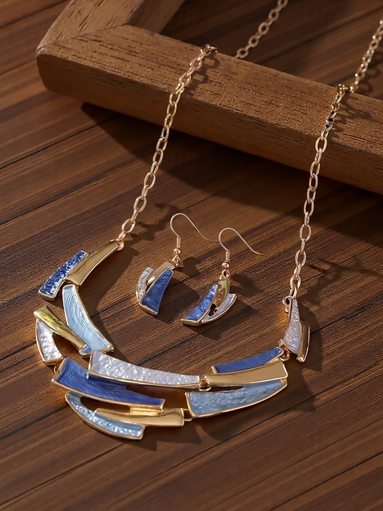 női bohém ötvözetből készült nyaklánc és fülbevaló szett, többszínű, stílusos és elegáns dizájn, ideális mindennapi használatra, nyaraláshoz és utazáshoz 2026 - $14.99 –P5