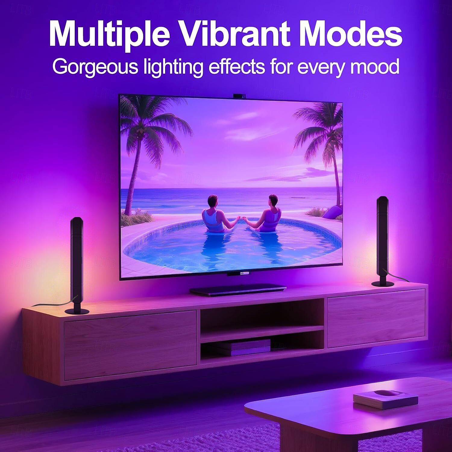 2 Packs RGB Gaming Ambient Lights, Sound-Activated LED Desk Lamps, Wireless WiFi Smart Night Lights for PC, Desktop, Gaming Room, Voice-Controlled LED Mood Lighting 2026 - $26.99 –P10
