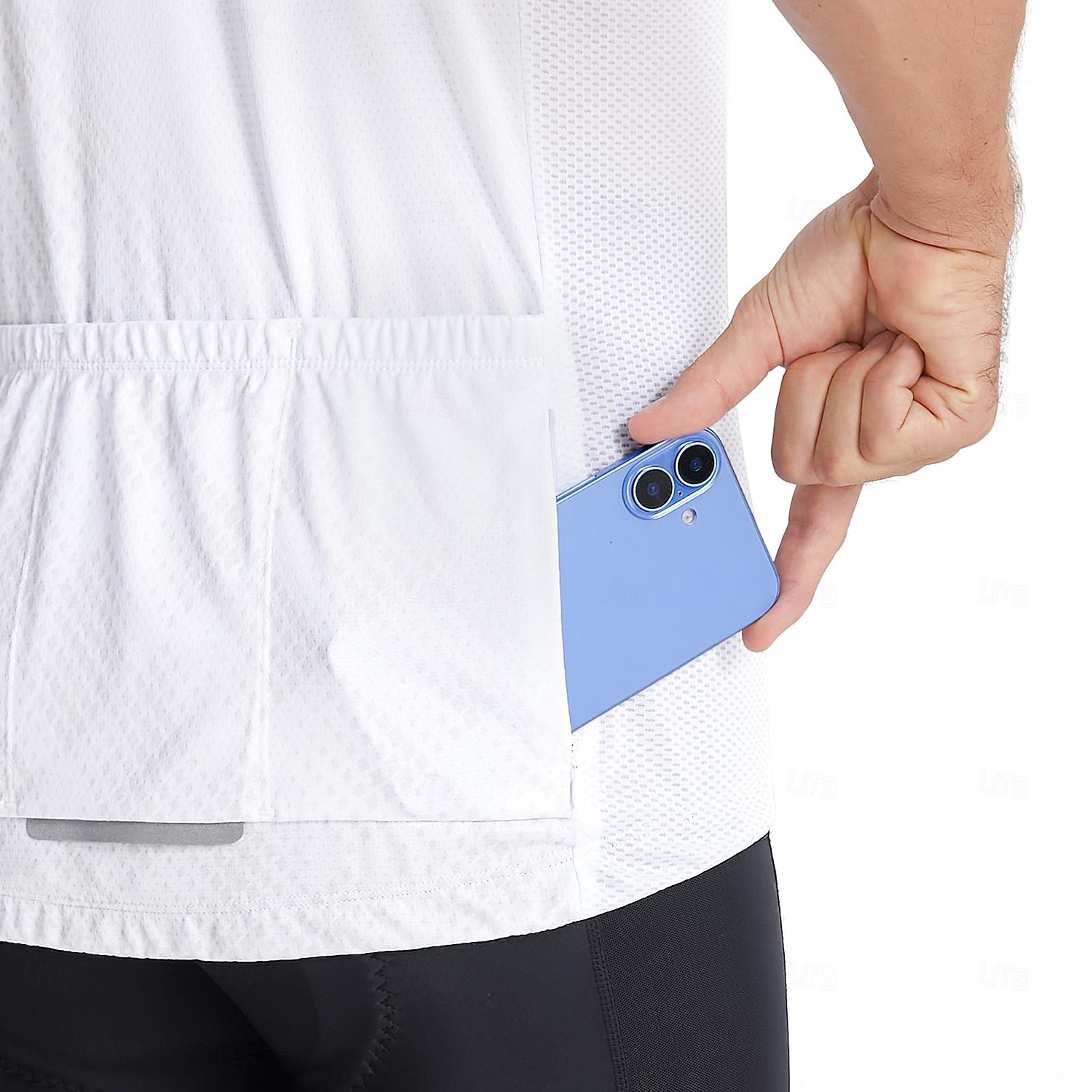 Ανδρικά Πουλόβερ Γεωμετρικό Κοντομάνικο Ποδήλατο Αθλητική μπλούζα με 3 πίσω τσέπες Ύγρανση Αθλητισμός Θαλασσί Λευκό Ρουμπίνι Ρούχα 2026 - $42.99 –P27