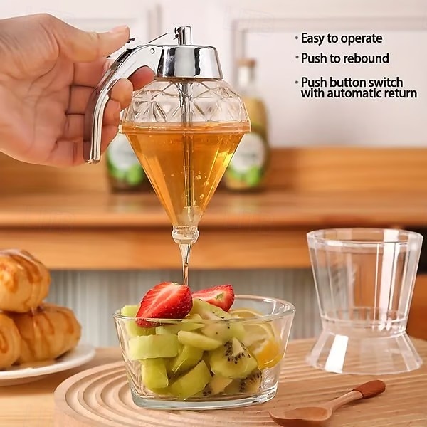 8oz Glass Diamond-Shaped Drip-Free Condiment Dispenser with Built-In Spout - Transparent Kitchen & Restaurant Oil Bottle for Olive Oil, Vinegar, Soy Sauce - Elegant Sturdy Container, Versatile 2026 - $24.99 –P7