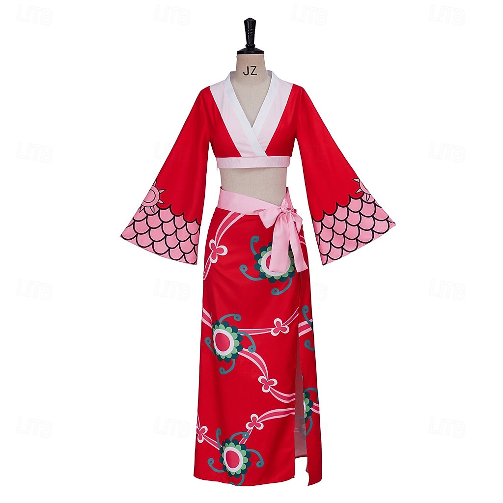Ocean Adventurer Straw Hat Pirate Anime Dress Outfits Masquerade Cosplay Suits Halloween Vacation Anime Expo Costume For Women's Adults' 2026 - $42.99 –P2