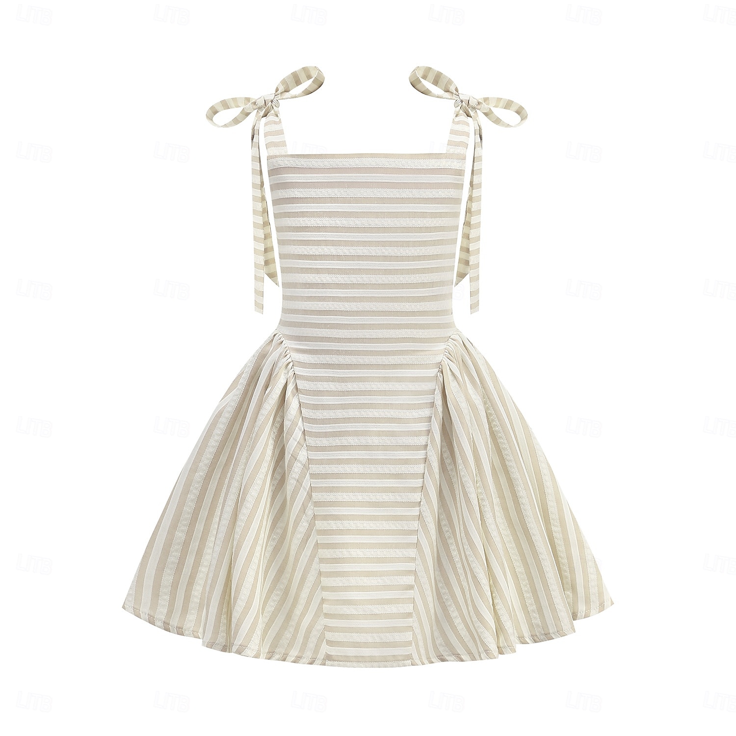 Femtiotal Retro / vintage Knälång Klänningar Rockabilly Flare Klänning Ärmlös Randig Maskeradkläder Flickor Halloween Karnival Maskerad Bal Kvällsfest Förlovningsfest Barn Klänning Hemkomstklänningar 2026 - $38.99 –P9