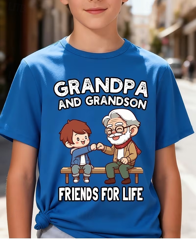 2026年 男の子 3D グラフィック カートゥン Tシャツ Ｔシャツ 半袖 3Dプリント 夏 春 スポーツ ファッション ストリートファッション 子供 4〜12年 クルーネック カジュアル 日常 アウトドア レギュラー  コレクション – $14.49 –P1