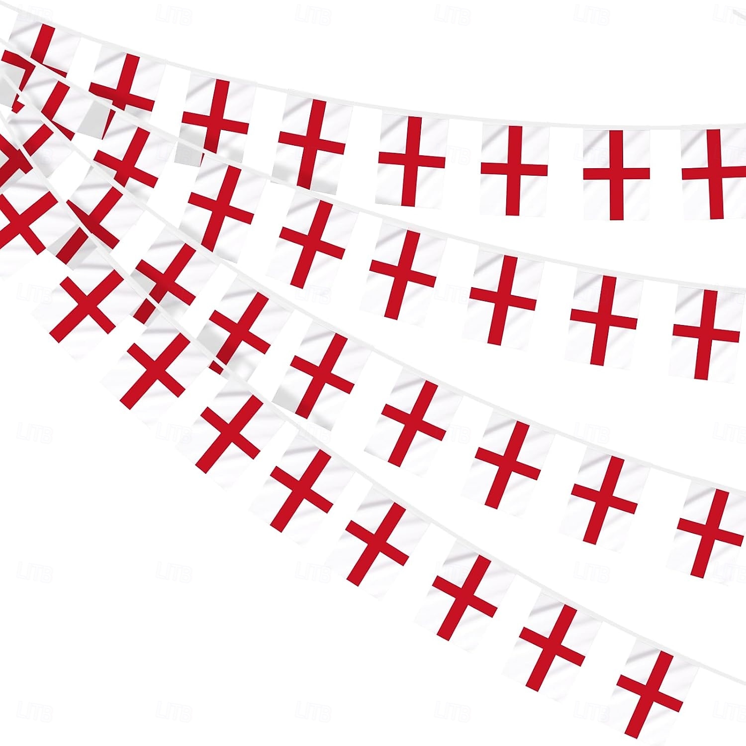 Banderín con bandera de Inglaterra para el Mundial de Fútbol de Verano (50 banderas, 14 metros), pequeño banderín con banderas inglesas para decoración de países, escuelas, fiestas y eventos 2026 - $16.99 –P1