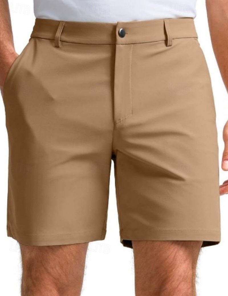 Herren Shorts Schicke Shorts Geschäft Freizeitshorts Tasche Rein Einfach Atmungsaktiv Knielang Lässig Outdoor Arbeit Urlaub Mode Hellgrau Unelastisch 2026 - $25.99 –P5